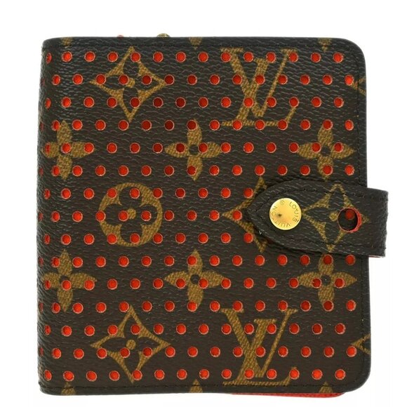 Louis Vuitton Monogram Perfo Compact Zip Wallet M95189 MI0056 144555 - Picture 1 of 12